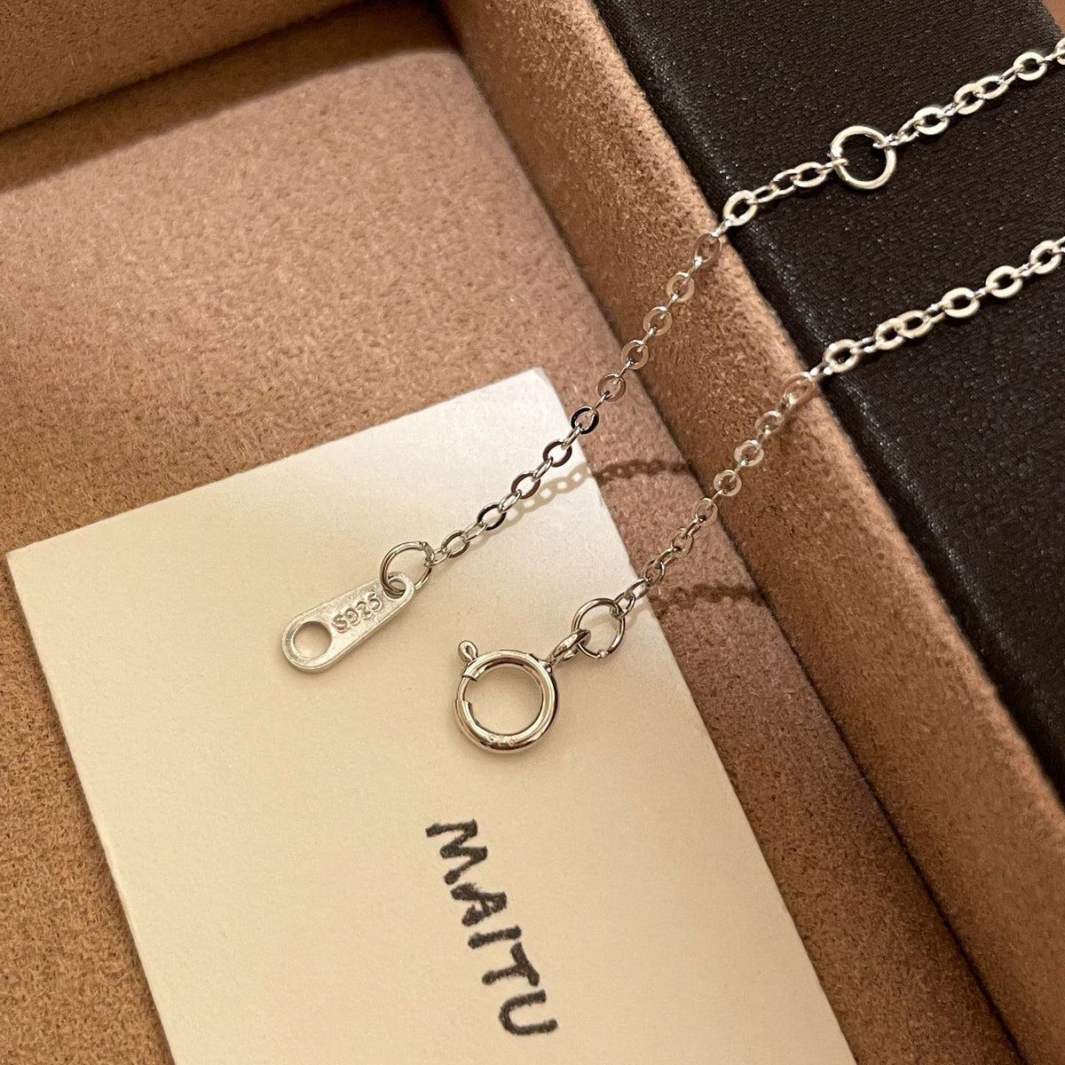 Iris Flower Necklace for Mom, 925 Sterling Silver, 18K Gold Plated, CZ